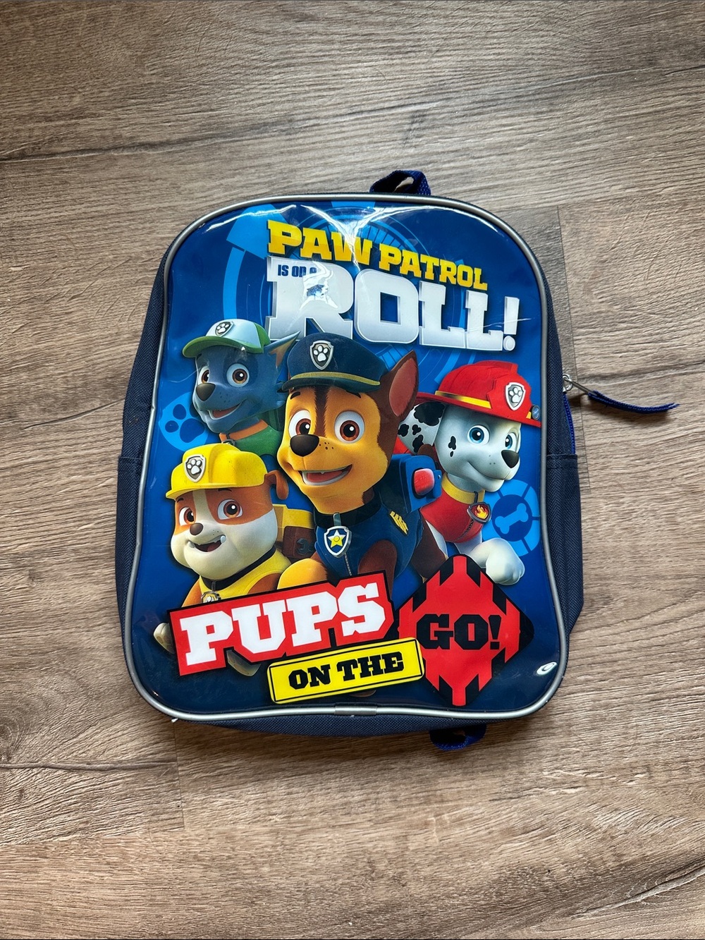Paw Patrol Blue "Pups On The Go" Kids Backpack 11” x 8.5”